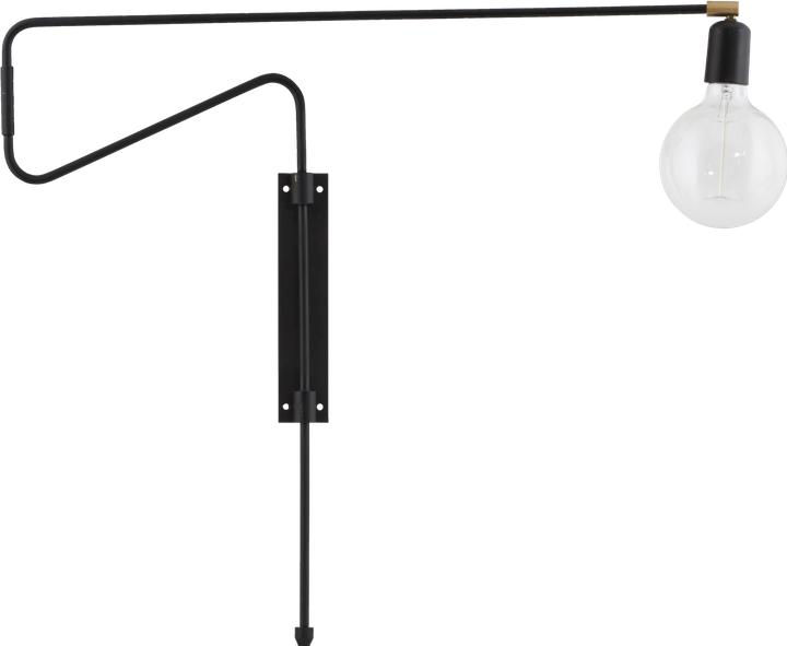 House Doctor Applique murale, Swing, noir (E14)