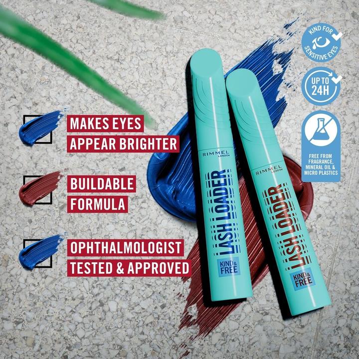 Actual product image Rimmel London KIND & FREE LASH LOADER Wimperntusche #004 -Azurblau 9,5 ml (#004 -Azure blue)
