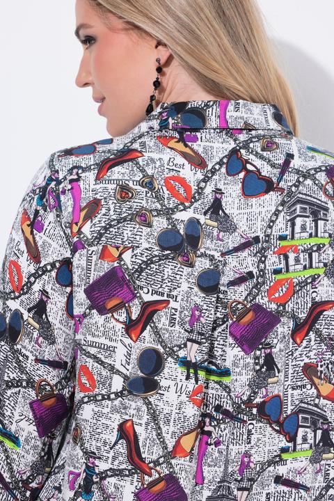 Produktbild Miamoda Bluse, A-Linie, Alloverdruck, gerundeter Saum (52)