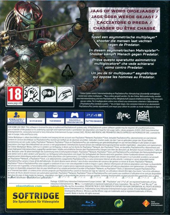 Image du produit Sony Prédateur : Terrains de chasse (PS4, Multilingue)