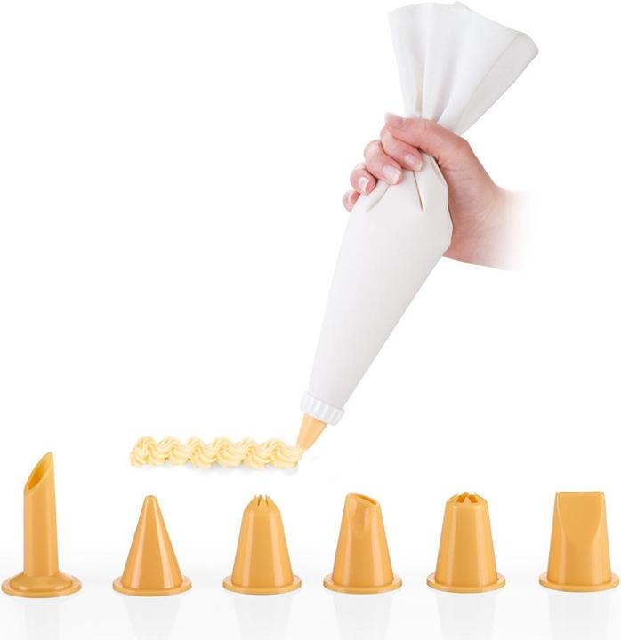 Tescoma DELÍCIA piping bag 35 cm, made of canvas, 6 nozzles (Piping bag set)