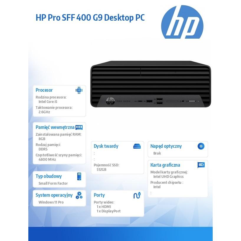 HP Computer 400 SFF G9 i5-14500 512GB/8GB/W11P, Drucker Zubehör