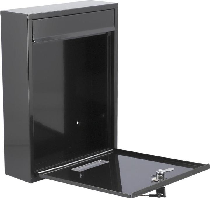Actual product image Toya VOREL Mailbox 360 x 260 x 80mm Black 78555