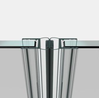 Actual product image Pauli+Sohn Dichtprofile f Glas-Glas 180° 2500 black