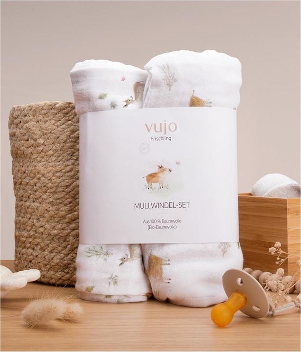 Actual product image vujo Baby gauze diaper set