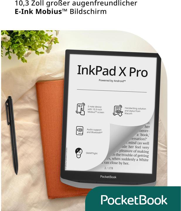 Produktbild PocketBook InkPad X Pro (10.30", 32 GB, Mist Grey)
