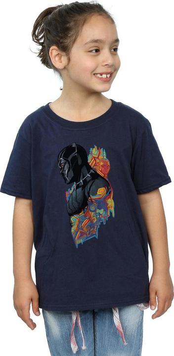 Produktbild Mädchen Black Panther Profil TShirt aus Baumwolle (140, 146)