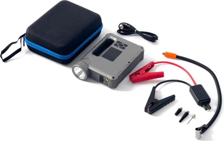 Actual product image Choetech jump starter with compressor, powerbank 8000mAh, LED flashlight black (TC0017) (600 A, 8000 mAh)