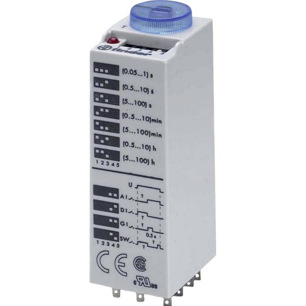 Finder 85.03.0.024.0000 Relè orario 24 V DC/AC 1 pz. Intervallo di tempo: 0,05 - 360000, Relais