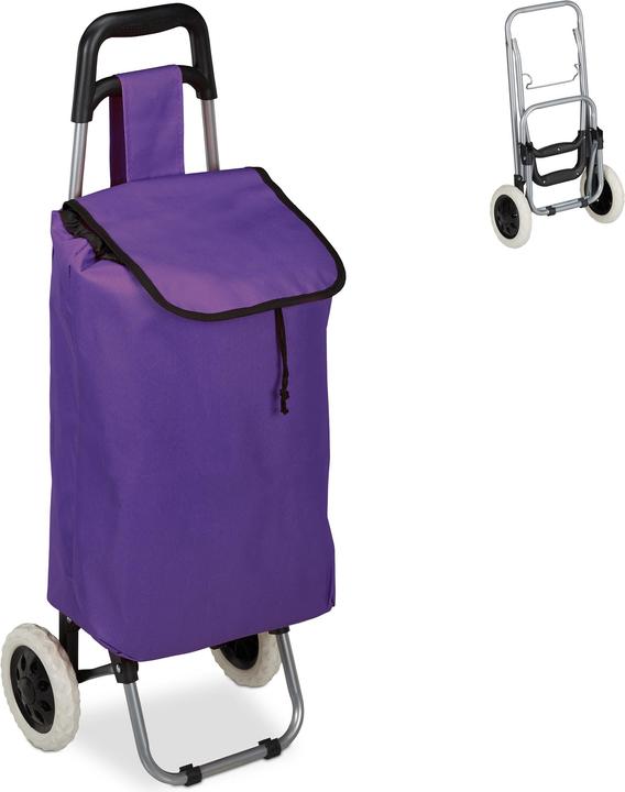 Relaxdays Carrello portaspesa, pieghevole
