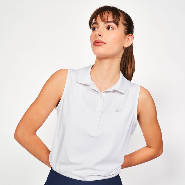 Immagine prodotto Inesis Damen Golf Poloshirt ärmellos - WW500 weiss (L)