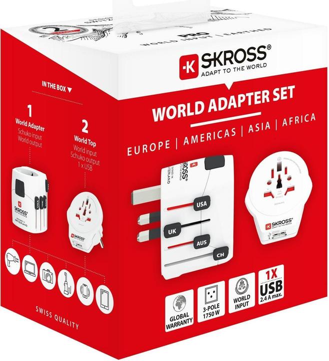 Image du produit Skross PRO-WORLD & USB - Adaptateur de voyage
