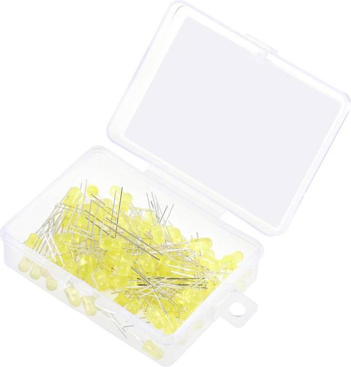 Actual product image Tru Components LED wired Yellow Round Diffuse 420 mcd 30 ° 20 mA 1.8 V, 2.4 V