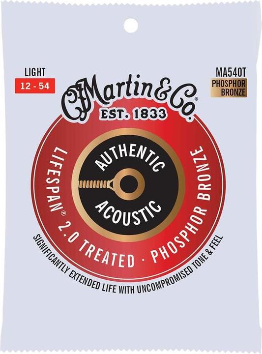 Martin Guitar Martin MA540T Light (12-54) - Struny do gitary akustycznej (6x, Guitar, 0.05")