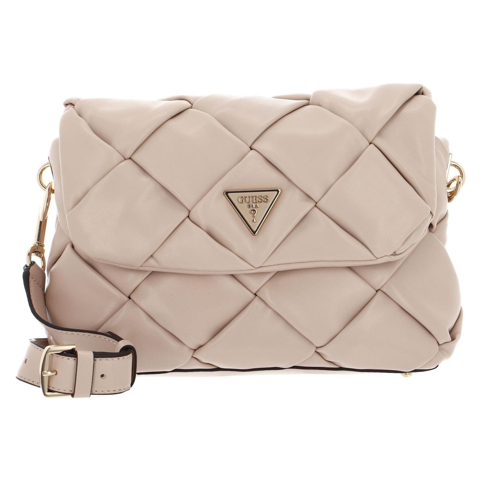 Guess, Damen, Handtasche, Zaina Flap Shoulder Bag, Beige