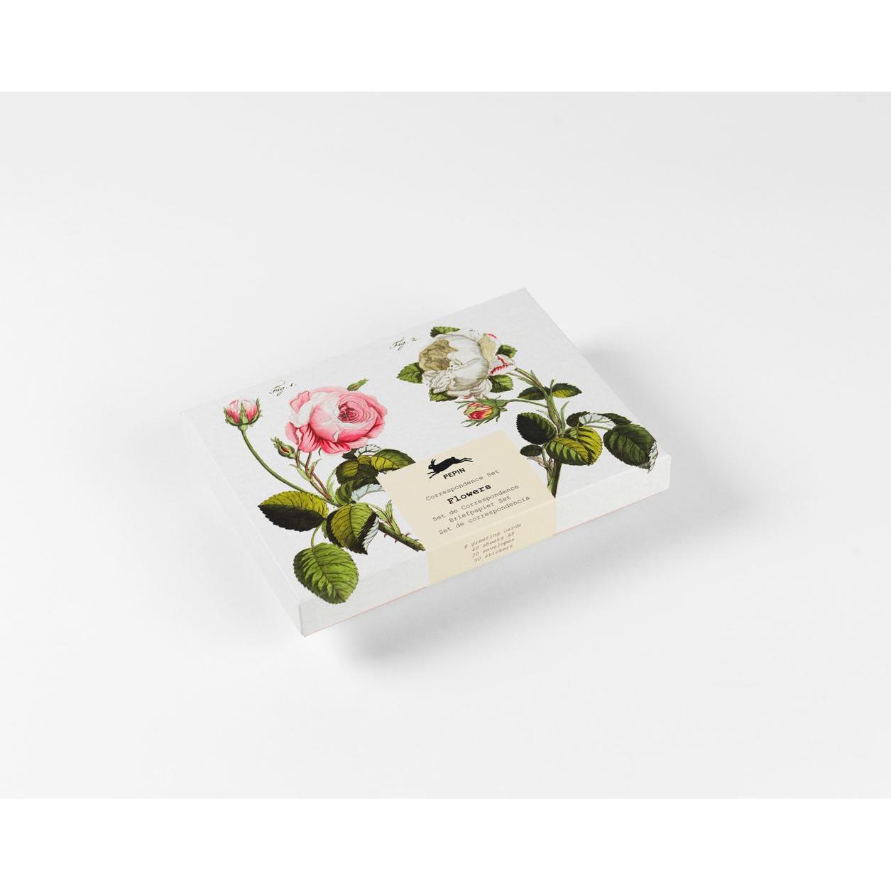 Thumbnail - The Pepin Press, Grusskarte + Briefpapier, Correspondence Set FLOWERS (98 Stk.)