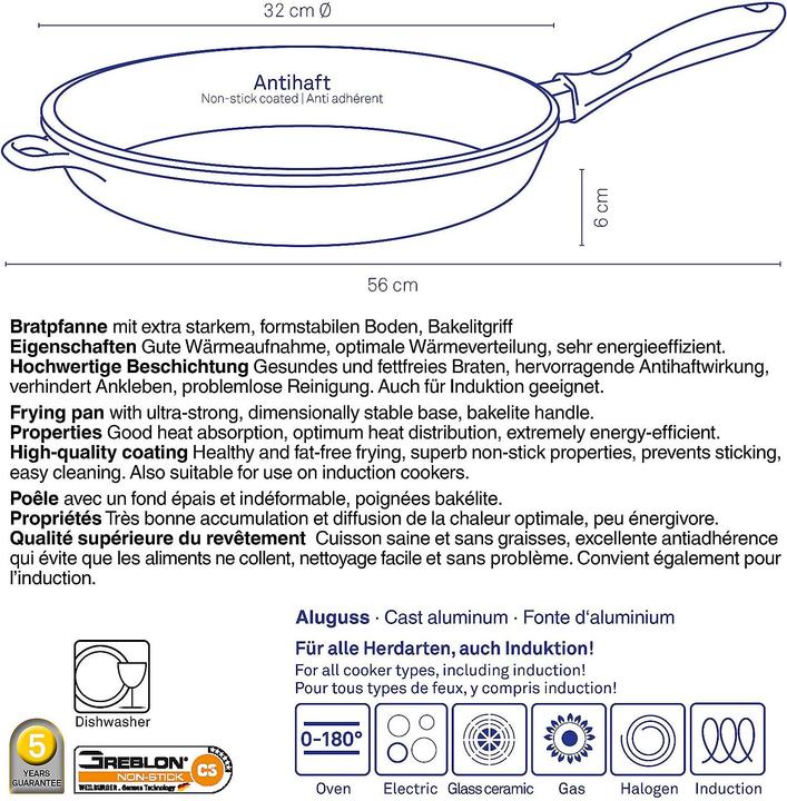 Productafbeelding Kela Kerros (32 cm, Koekenpan, Gegoten aluminium)