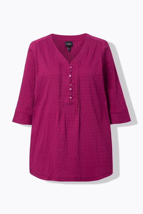 Actual product image Ulla Popken Bubble Texture Blouse (62)