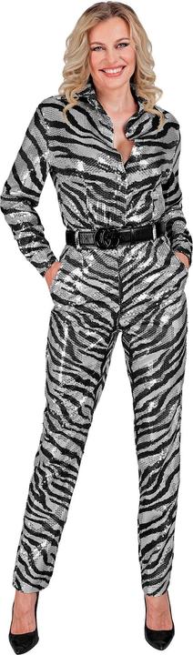 Produktbild Widmann Pailletten Hose im Zebralook Silber/Schwarz (XL)