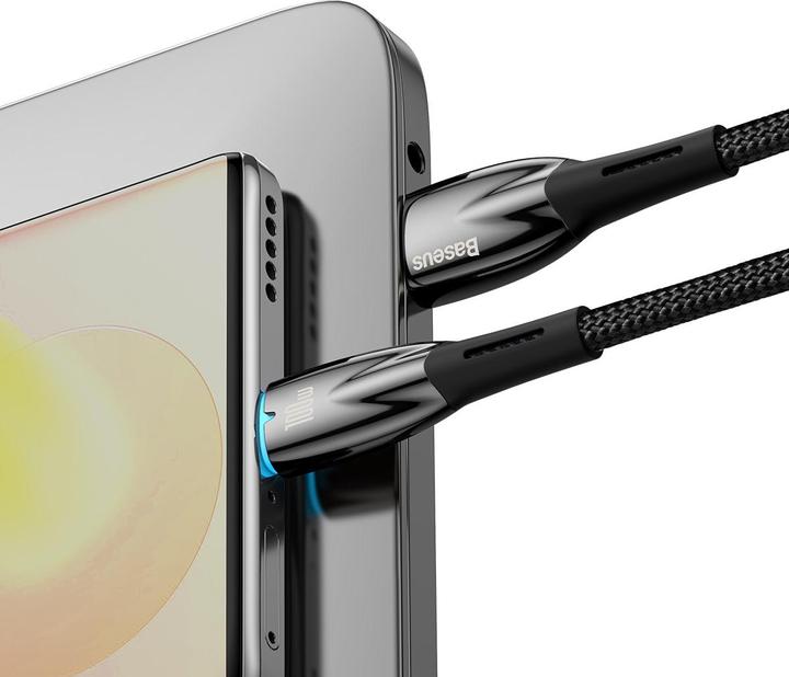 Immagine prodotto Baseus Cavo USB per USB-C Glimmer Series, 100W, 1m (nero) (1 m, USB 2.0, 100 W)