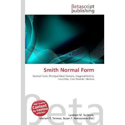 Smith Normal Form, Fachbücher