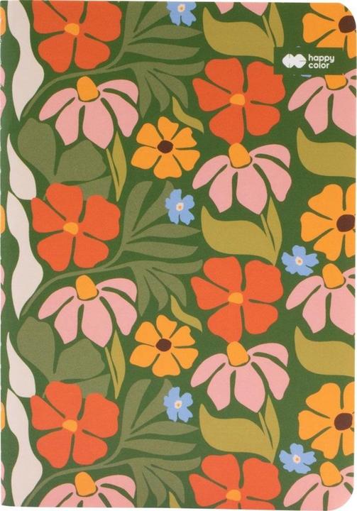 Happy Color A6/32K genähtes Notizbuch, Bloom-Linie boho (A6, Lined, Soft cover)
