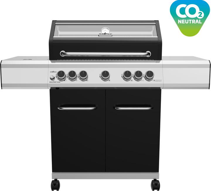 Grillfürst G520G Barbecue à gaz à 5 brûleurs avec brûleur haute température, brûleur arrière et (15 kW)