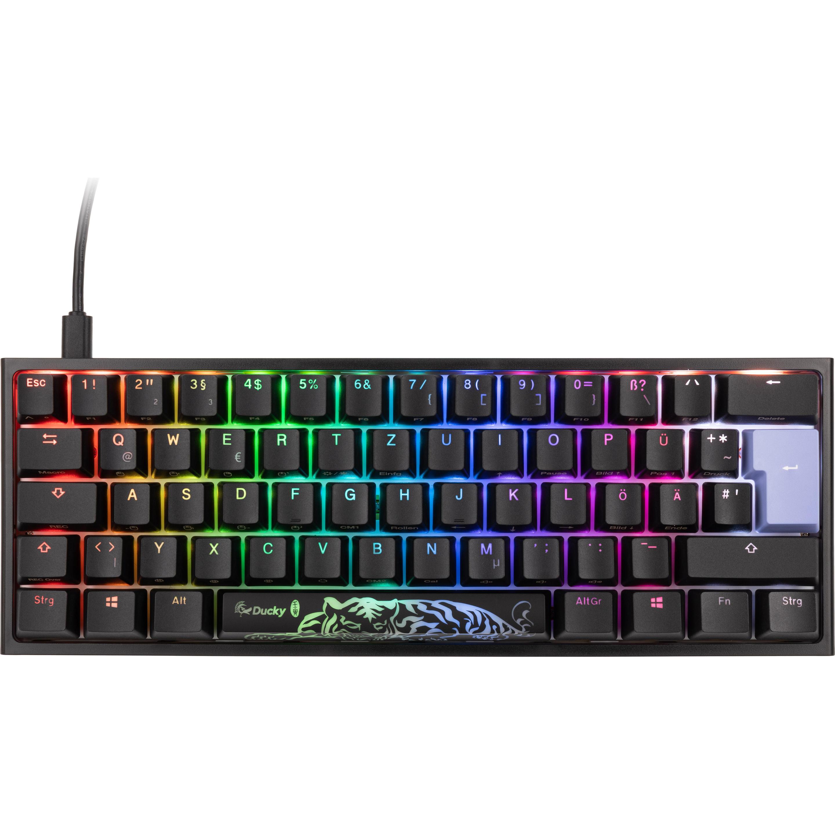 Thumbnail - Ducky One 2 Pro Mini Gaming Tastatur, RGB LED - Cherry Brown (DE, Kabelgebunden), Tastatur, Schwarz
