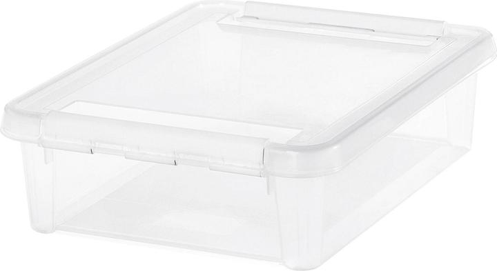 Transparent mit weissen Verschlüssen