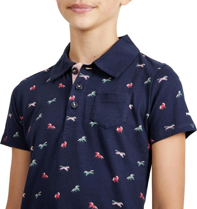 Produktbild Fouganza Reit-Poloshirt 140 kurzarm Kinder blau (128)