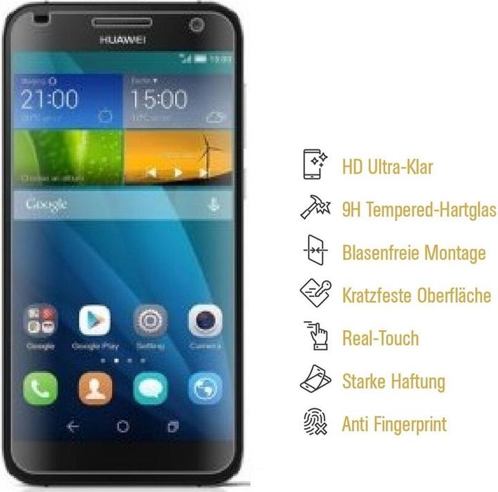 Actual product image Protectorking 2x real tempered 9H armoured glass 3D CLEAR (2 pcs., Huawei G7 Plus)