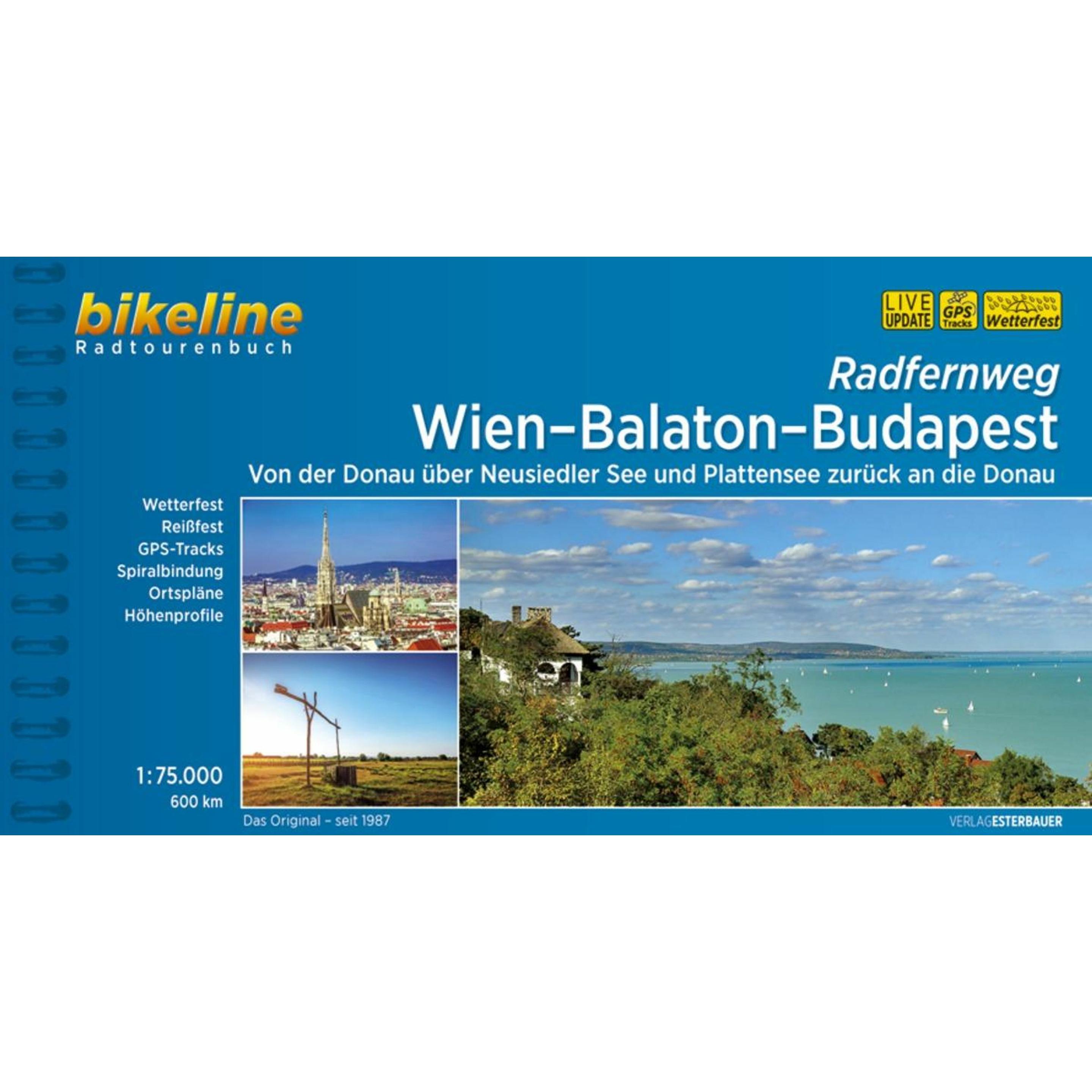 Bikeline Radtourenbuch Wien-Balaton-Budapest 75000, Ratgeber von Esterbauer Verlag