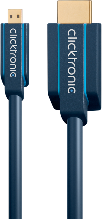 Produktbild clicktronic micro HDMI (Typ D) — HDMI (Typ A) (5 m, HDMI)