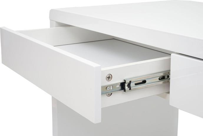 Actual product image Swisshandel24 Desk Dressing Table, Office Table Computer Table Work Table, High Gloss White 120x60cm (120 x 60 x 75 cm)