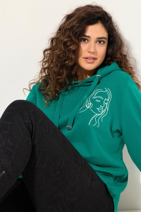 Produktbild Ulla Popken Hoodie, Gesicht, Classic, Kapuze, Langarm (46, 48)