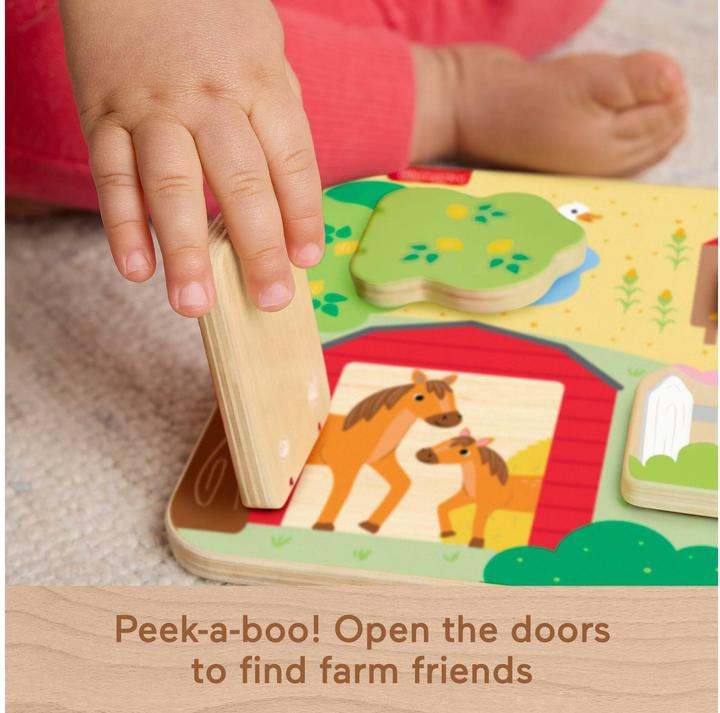 Actual product image Fisher-Price wooden peek-a-boo game