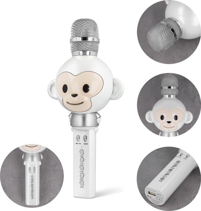 Immagine prodotto Maxlife Bluetooth microphone with speaker Animal MX-100 white