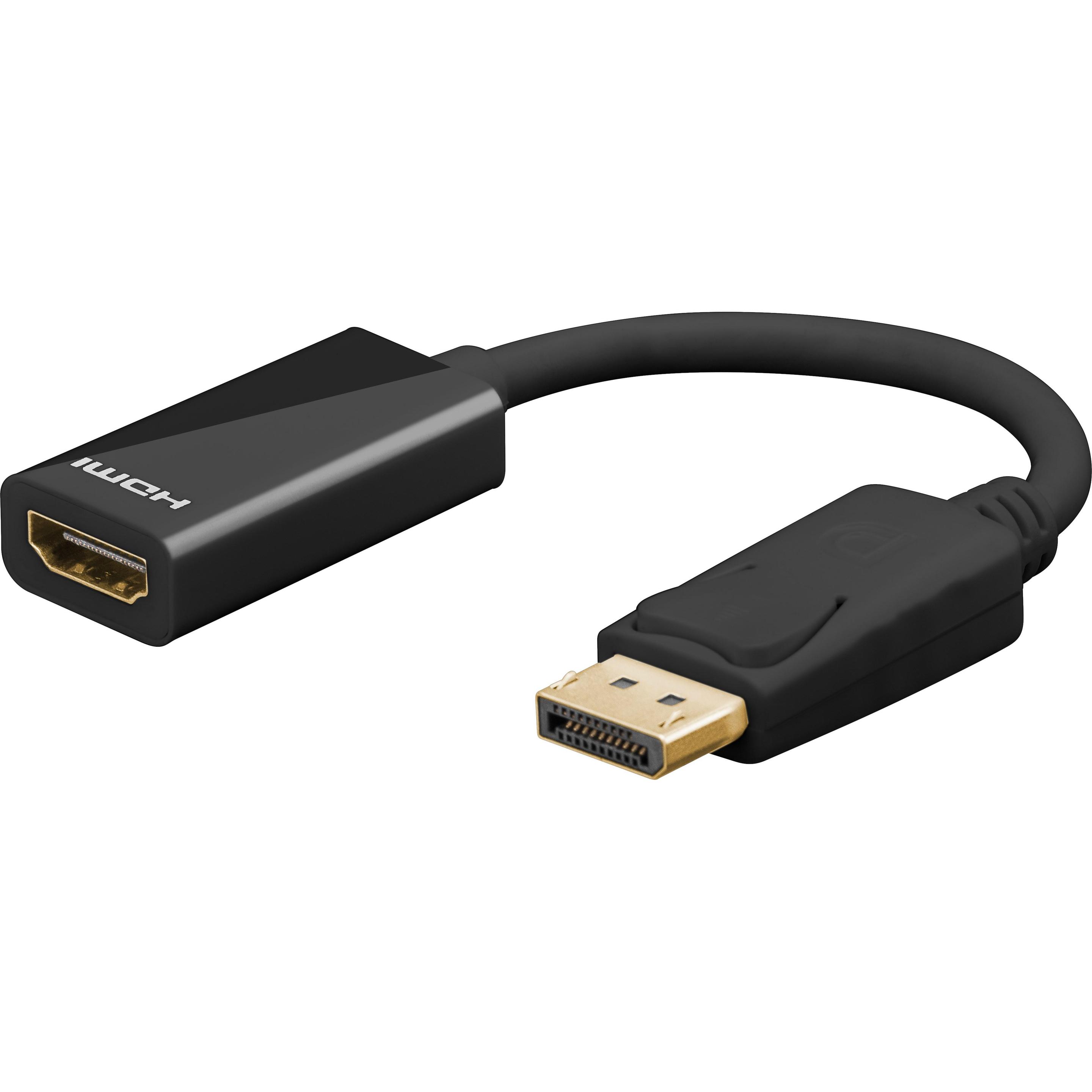 Goobay Nero Displayport — Hdmi (Typ A) (0.10 M), Cavo Video,