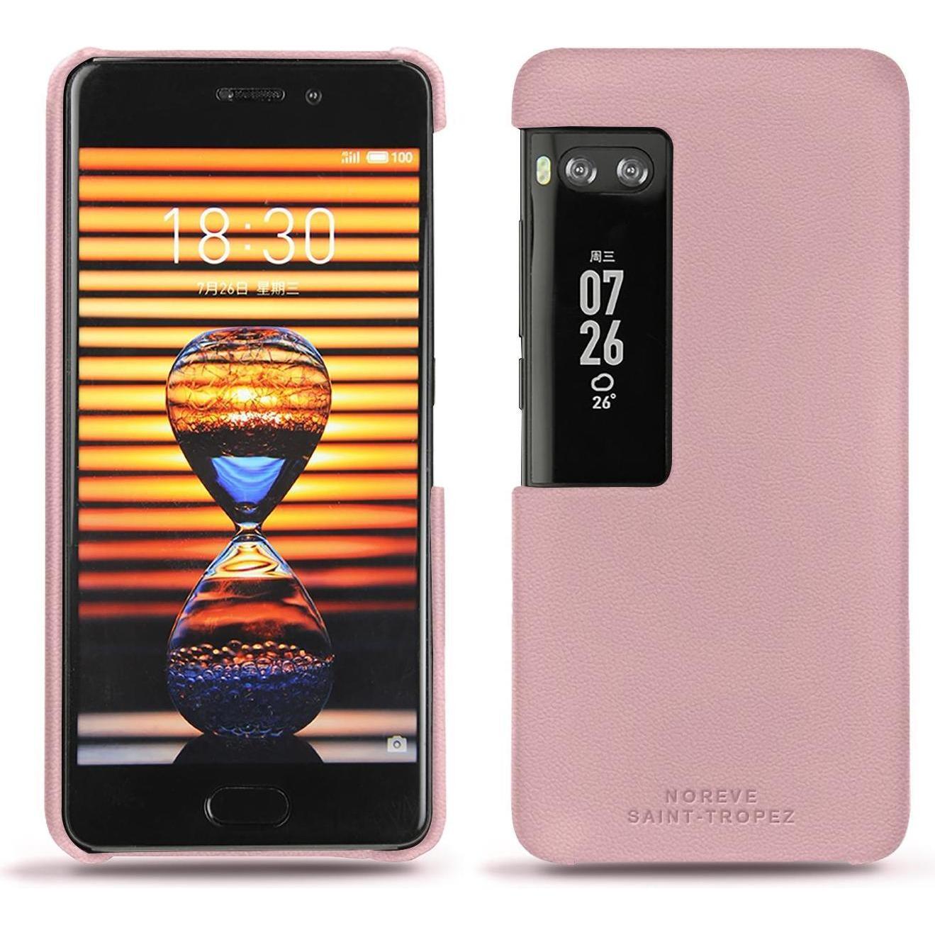 Noreve Lederschutzhülle (Meizu Pro 7), Smartphone Hülle, Rosa