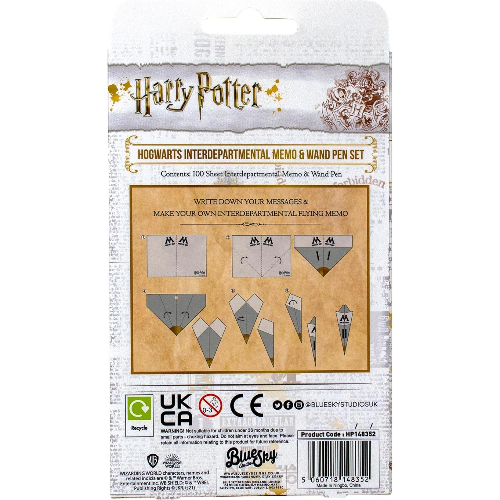 Thumbnail - Blue Sky, Heft + Block, Harry Potter - Ensemble de mémos et stylo-bille en forme de baguette du Ministère de la Magie (A...