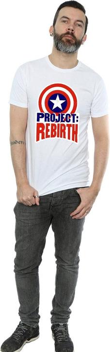 Actual product image Mens Captain America Project Rebirth T-Shirt (L)