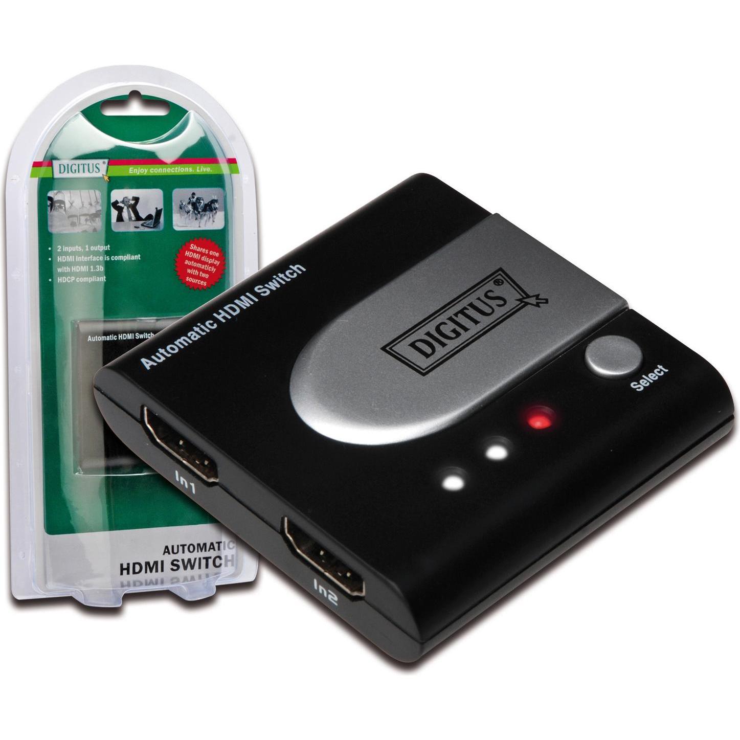 Digitus DS-44302, Automatischer HDMI Switch, 2-port, Switch Box