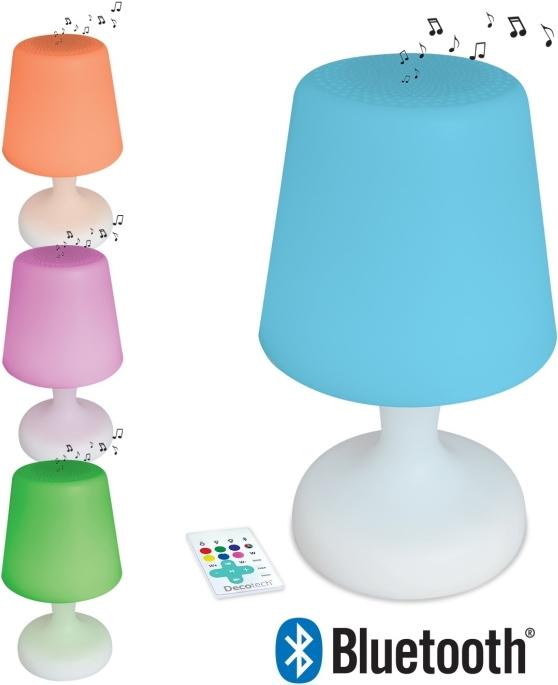 Actual product image Lexibook Bluetooth speaker waterproof in the shape of a table lamp with LED technology incl. remote control