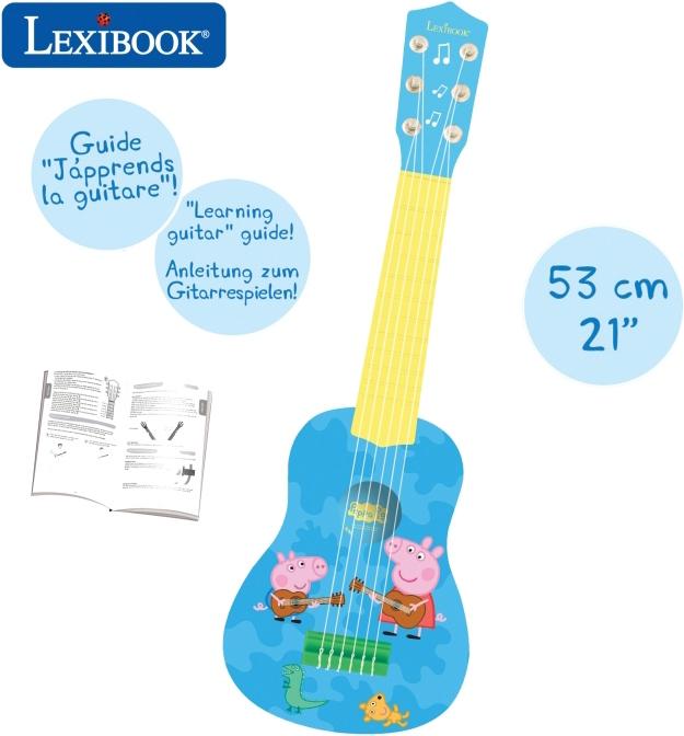 Immagine prodotto Lexibook Peppa Wuz La Mia Prima Chitarra 21 Pollici / 53cm