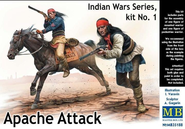 Immagine prodotto Master Box Attacco Apache, Serie Guerre Indiane, kit n. 1