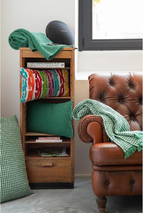 Image du produit VIVARAISE coussin coton stonewashed maia (45 x 45 cm)