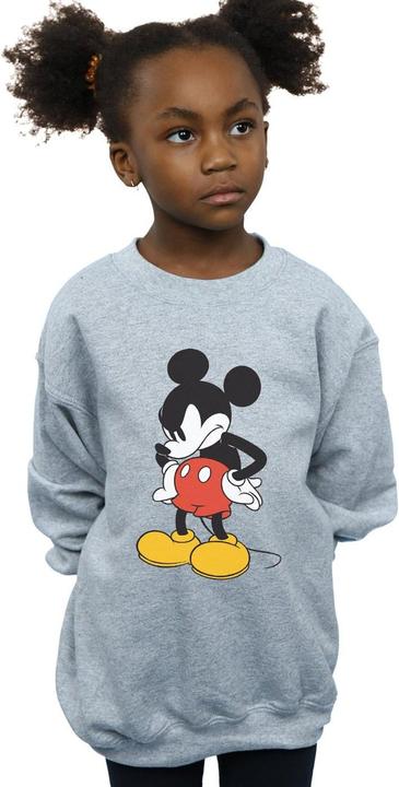 Actual product image Disney Girls Mickey Mouse Angry Look Down Sweatshirt (140, 146)