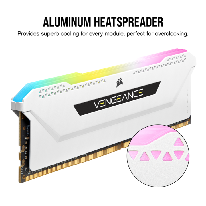 Productafbeelding Corsair Vengeance RGB Pro SL (4 x 8GB, 3200 MHz, DDR4 RAM, DIMM 288 pin)