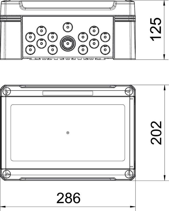 Actual product image OBO Bettermann OBO SDB 12L PS Small distribution board without terminal strip, for 12 TE light grey
