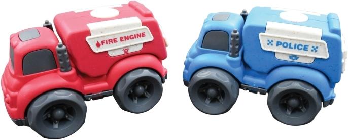 Actual product image Lexibook Bioplastic fire engine and police car, 18 x 11 x 13 cm (2 pieces)